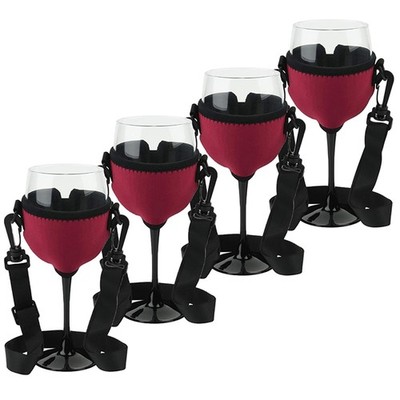 4 Stück Tragbar Weinglas Halter Riemen Weinschlinge Joch Glas Halter Unterstützung6123