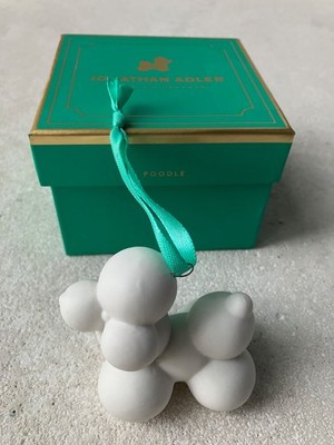 Jonathan Adler Anhänger Poodle Porzellan Ornament handgfertigt Christbaumschmuck