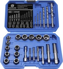 Kit 26 Pezzi Estrattori per Rimozione Viti Dadi Bulloni Danneggiati con Punte