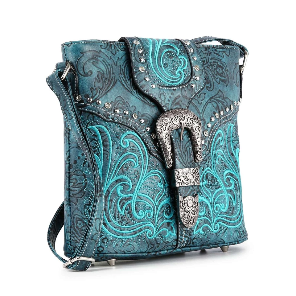 Nuevo Bandolera Bandolera Hebilla Decorativa Diseño Occidental, Cartera, Bolso, Envío Gratis Foto 2 de 4