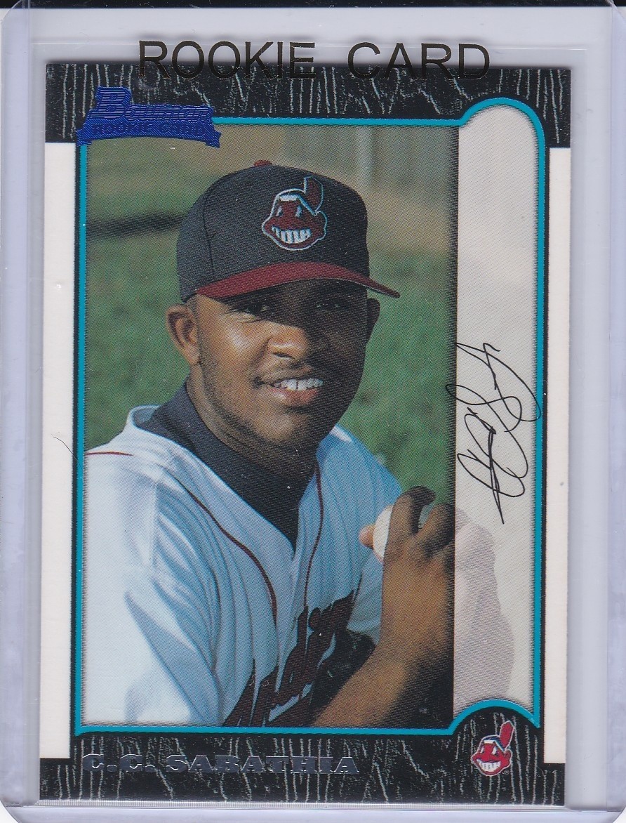 C.C. SABATHIA ROOKIE CARD 1999 Bowman #344 Baseball CC RC Cleveland NY YANKEES!