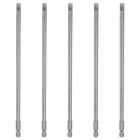 "5 StüCk FüR SL6 Schlitz-Bits 1/4\" Sechskantschaft Flachtreiber 200Mm Lang"