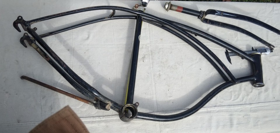 Flet Frame Schwinn Fleet frame and forks - 1964 klunker cruiser steel black | eBay