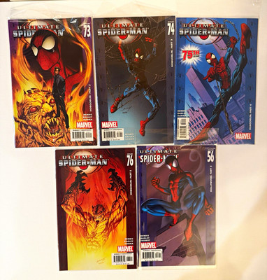 Marvel Ultimate Spider-Man Comic Lot #56 #73 #74 #75 #76 Direct Edition