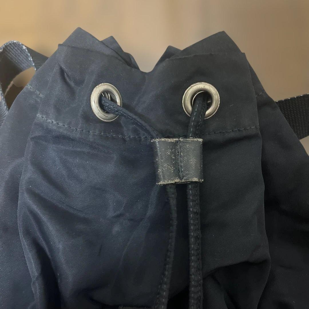 PRADA Nylon Backpack Black Drawstring Vintage Ita… - image 2