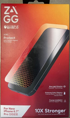 #ad ZAGG InvisibleShield Glass XTR3 iPhone 15 Pro Max Screen Protector 10X Stronger $11.99