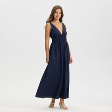 Women's Sleeveless Best Dress Ever Maxi A-Line Dress - A New Day Xavier Navy XS