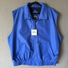 Tri-Mountain Men's Blue Fleece lined zip pockets Outdoor Vest size Xl