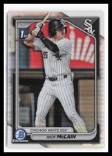 2024 Bowman Draft Chrome Refractor #BDC-14 Nick McLain Chicago White Sox RC SP