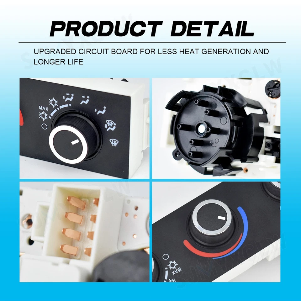 Panel de interruptores de módulo de control de clima de aire acondicionado 599-217 para Chevrolet G30 1996-1996 Foto 3 de 4