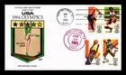 DR JIM STAMPS US COVER OLYMPICS 28C AIR MAIL FDC COMBO COLLINS HAND PAINTED