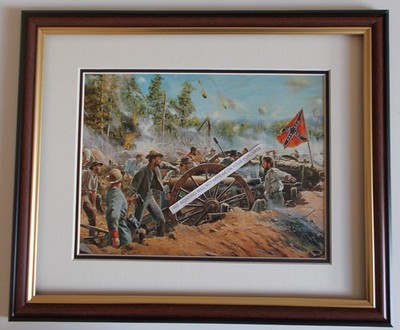 10''X 7.50'' AMERIKANISCHER BÜRGERKRIEG BILD GERAHMT