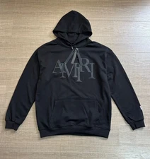 Amiri Men's Logo Hoodie Black Size M