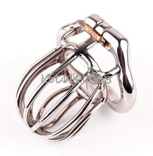 Male Chastity Cage Stainless Steel Male Chastity Device Lock Ring with Tube