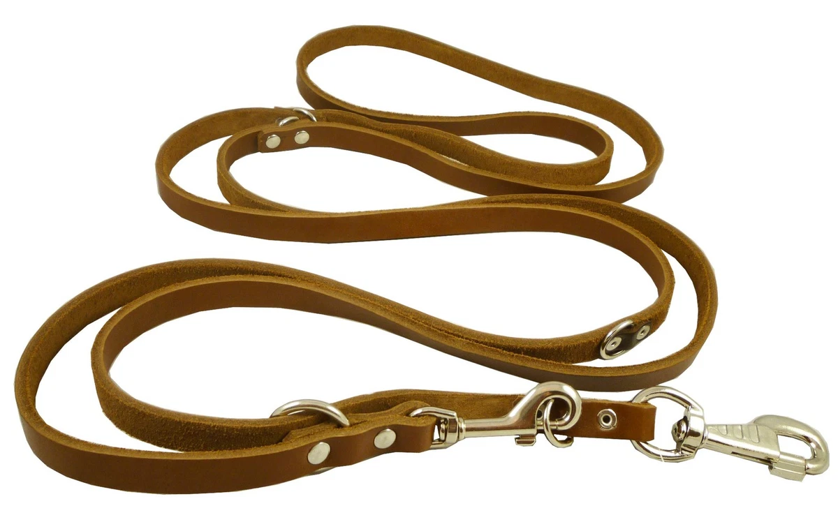 Bridle Leather Dog Leash Schutzhund 6 Way European Design 60
