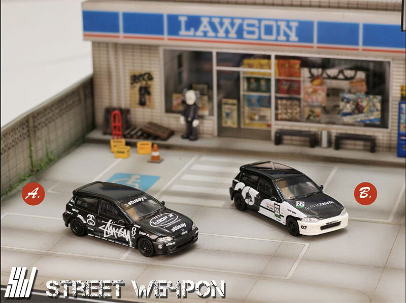 SW 1:64 Civic EG6 STUSSY/AlphaTauri Diecast Model Car | eBay