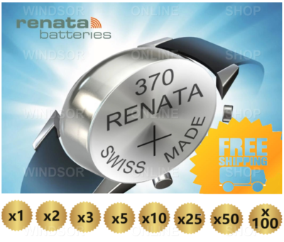 Renata Watch Battery 370 (SR920W)- Swiss x1 x2 x3 x5 x10 x25 x50