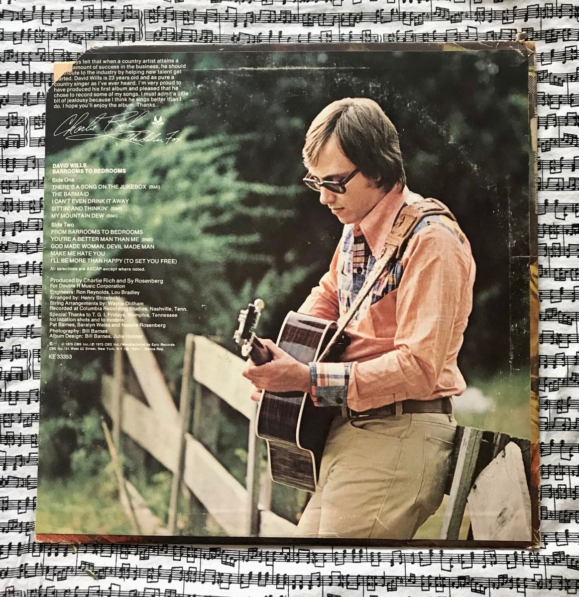 2 David Wills 70's Epic LP's + Epic 4 Song Country Sampler Promos