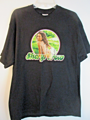 SHERYL CROW CONCERT SHIRT WOMENS LARGE 2003 CONCERT BLACK HEAVY