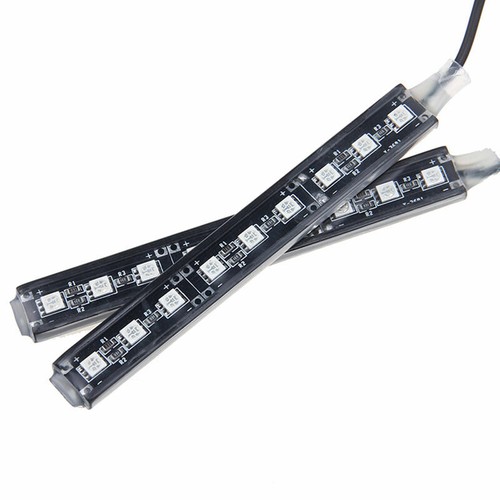 4in1 Blue 9 LED Floor Decorative Atmosphere Lamp Light Accessories For Car Auto - Picture 9 of 10