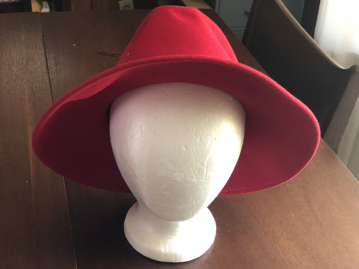 Michelle Vintage Red Felt Women’s Hat Maroon Color Michelle Doeskin Felt 100% Wool Geo W Bollman  main image 3