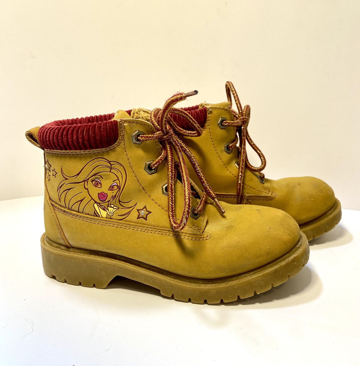 Bratz Girls Y2K Tan Farm Hiking Boots Size The Right Amount Of