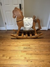 wooden decorative rocking horse
