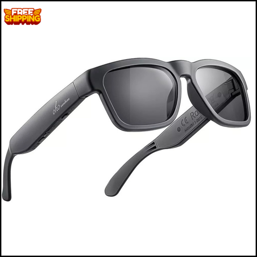 OhO Smart Glasses,Polarized Sunglasses with Bluetooth Black Frame-black Lens