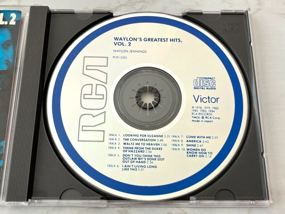 Waylon Jennings Greatest Hits Vol. 2 CD TARGET ERA! JAPAN RCA PCD1-5325 RARE OOP - Image 2 of 4