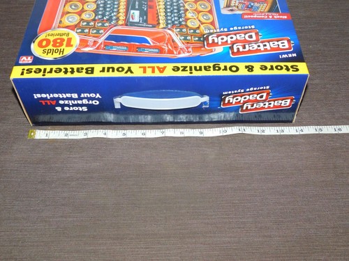 BATTERY DADDY STORAGE SYSTEM w/ TESTER DOUBLE SIDED HOLDS 180 BATTERIES NEW - Picture 10 of 12