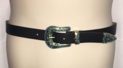 Express Belt Womens Small Medium Black Turquoise NWT $39.90  display picture 1