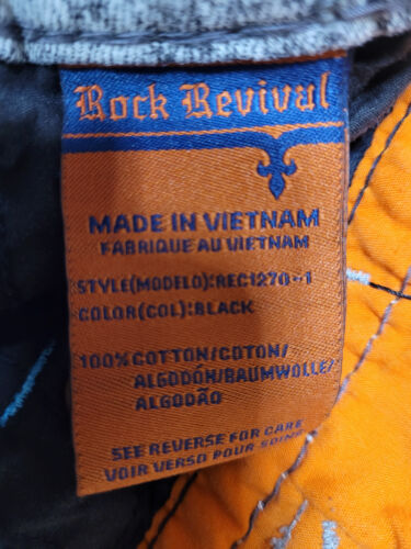 Pantaloncini cargo classici Rock Revival uomo etichetta taglia 31 neri - Foto 6 di 9
