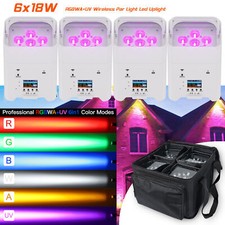 LED Stage Lights DMX Wash Par Light 18x18W RGBWA UV Colors Uplights 6In1 LED