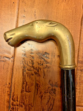 Vintage Brass Horse Head Walking Stick Cane