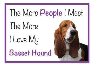 The More I Love My BASSET HOUND Dog Vinyl Car Van Sticker