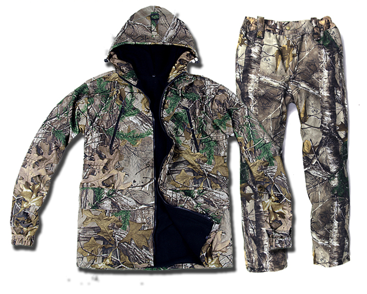 Winter plus velvet High order jacket pants Max 79% OFF bionic camouflage hunting