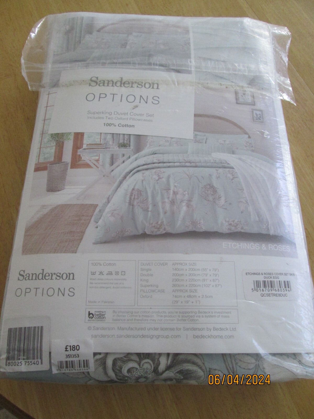 SANDERSONS SUPER KING DUVET SET ETCHINGS AND ROSES DUCK EGG eBay