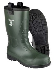 Amblers FS97 Green Safety Rigger Boots Steel Toe Caps Wellingtons Sizes 4 to 12
