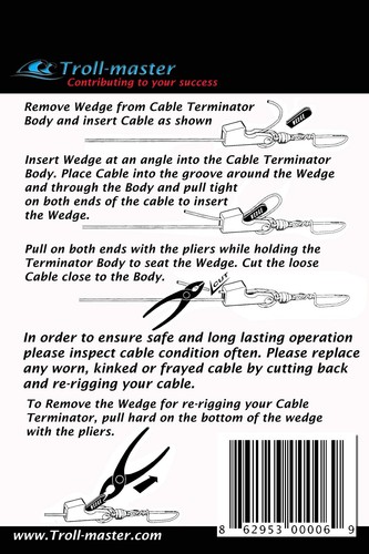 Par de Terminadores de Cable Downrigger Peso/Clip de Bola Troll-Master LOTE de 2 - Imagen 2 de 2