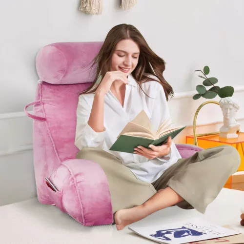 Armrest Reading Pillow Back Against TV Bed Rest Memory Foam With Arm Support US - Picture 6 of 9