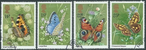 1981 GROSSBRITANNIEN GEBRAUCHT SCHMETTERLINGE - RC7-4