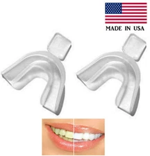 2 TEETH WHITENING THERMOFORMING MOUTH TRAYS TOOTH TRAY MOLDING BLEACHING USA!
