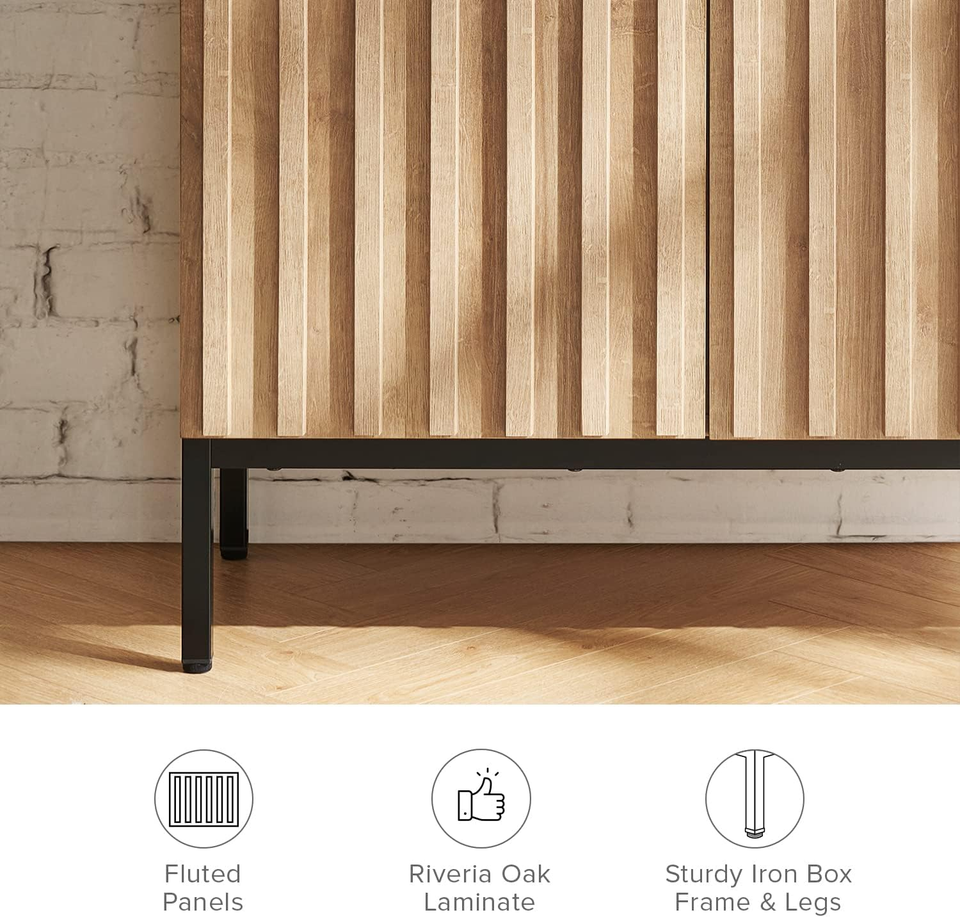 Mopio Norwin Storage Modern Rustic Industrial Buffet Sideboard