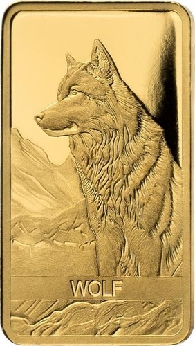 2024 Switzerland PAMP Wolf Fine 1 g Gold Bar 9999 Gold Coin Swiss Wildlife RARE - Picture 2 of 9
