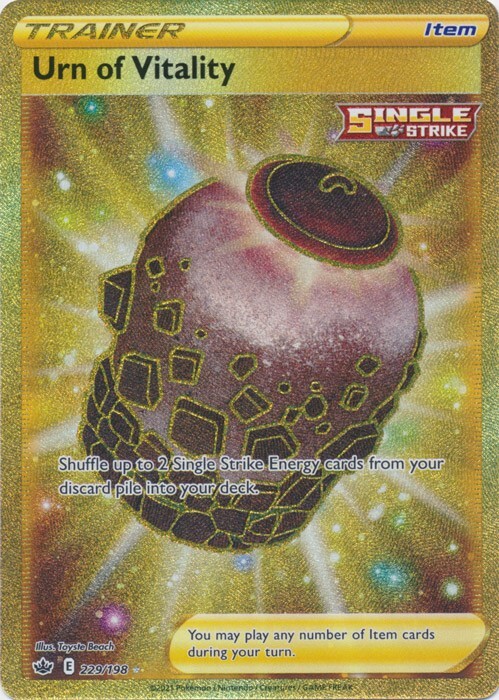 Urn of Vitality  229/198 Secret Rare Chilling Reign Pokemon TCG