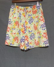 Vintage 70's High Waist Floral Walking Shorts by Lizsport Petite Size Small