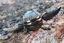 Dark Silver Wings Snitch Metal Fidget Spinner Toy Boy Girl Kid Adult ADHD Focus