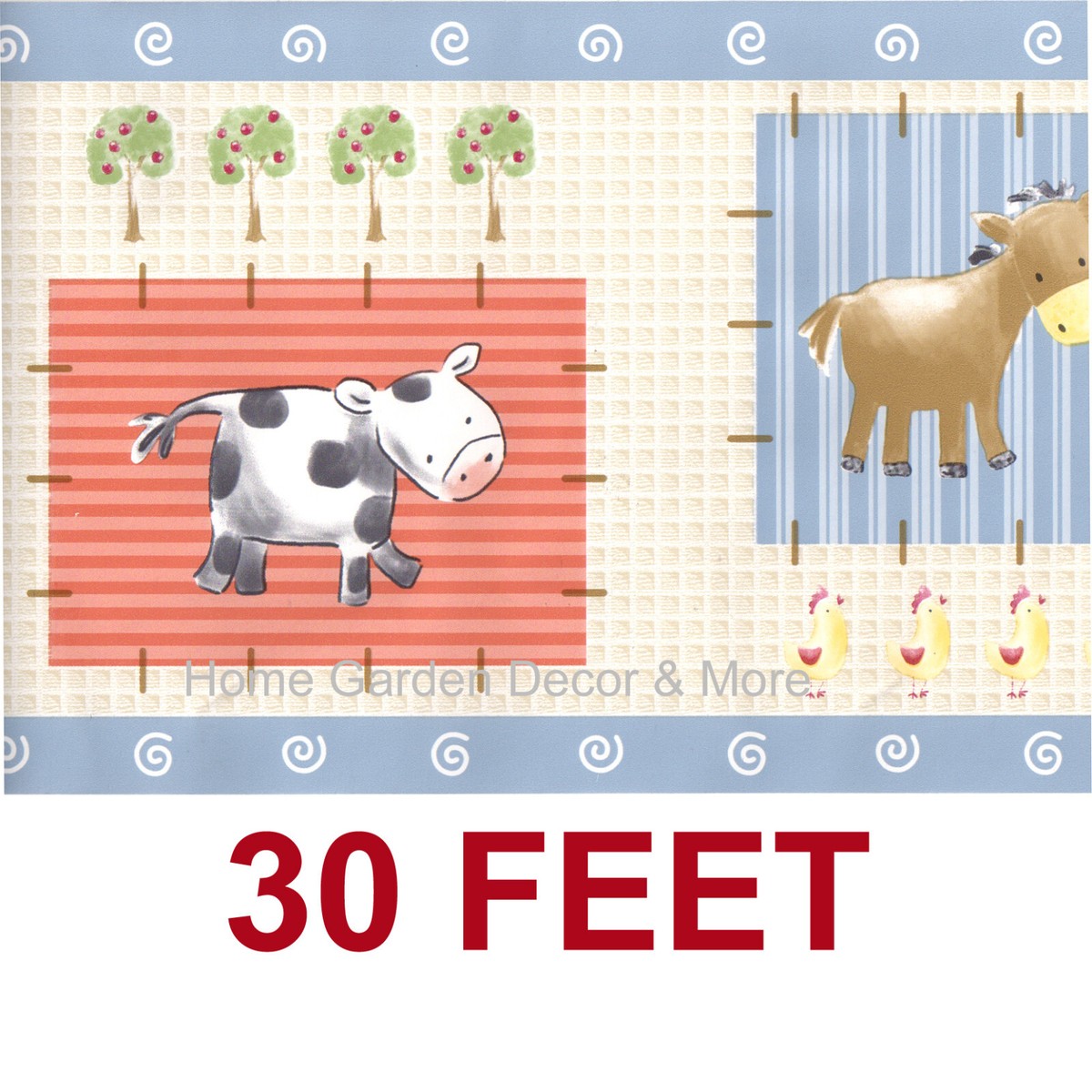 Farm Animals Wallpaper Border