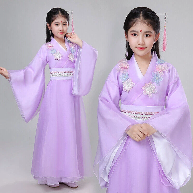 Girls' Ancient Chinese Traditional Hanfu Dress Fancy Dress Christmas Party Dress — 第 4/4 张图片