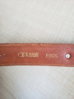 Cipriani Belt Large Brown English Saddle Leather Women